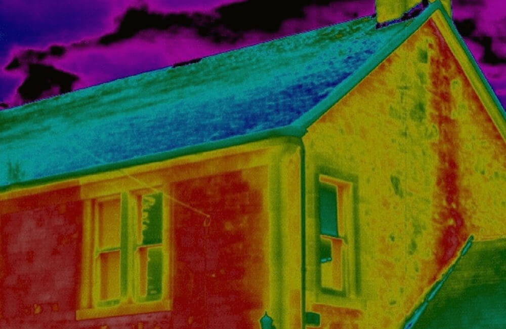 Photo of a Thermal Image on a home